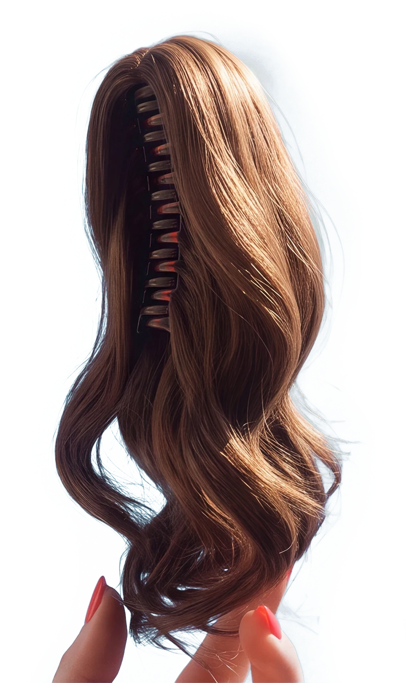 The Tuti ponytail, worn
